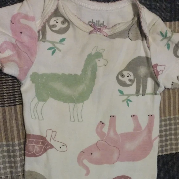 Carter's White and Brown Animal Print Bodysuits​ - Picture 5 of 6